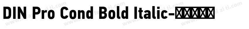 DIN Pro Cond Bold Italic字体转换